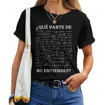 Matematicas Hombre O Frase Divertida Graciosa Español In Mangas Camiseta de mujer - Regaloses