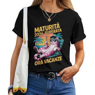 Maturità 2026 Liceocrittacuola Diploma Gatto Maglietta da donna - Novitaregali