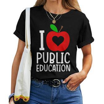 Mensaje De Apoyo A La Educación Pública Para Maestros Escuela Cuello Camiseta de mujer - Regaloses