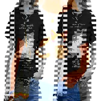 Mignon Chat Angry Cat Café Lundi Caféine T-shirt femme - Cadeauxyz