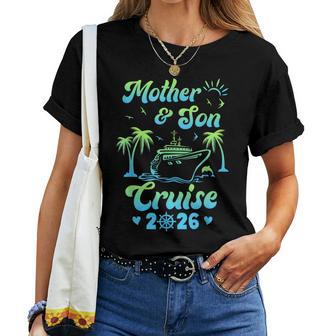 Mother And Son Cruise 2026 Family Trip Matching Women T-shirt | Mazezy
