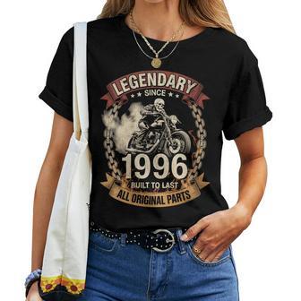 Motocicleta De Motociclista De Calavera Legendaria Desde 1996 Cuello Camiseta de mujer - Regaloses