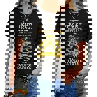 Neous-Estimez Jamais Une Fille Qui Joue Duaxophone T-shirt femme - Cadeauxyz