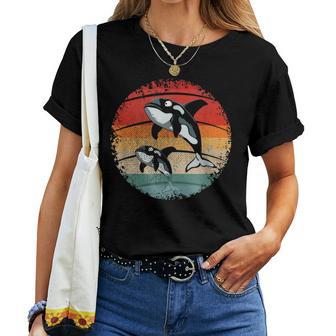 Orca Killer Walea Pandaintage Retro 80Er Jahretil T-shirt Frauen - Seseable