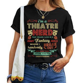 Oy Un Nerd Del Teatro Actores De Teatro Divertidos Actores Cuello Camiseta de mujer - Regaloses
