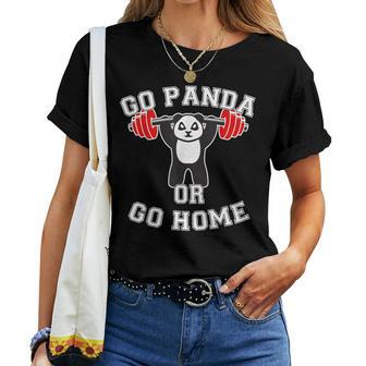 Panda Bear Gym Fitness Panda Perollevamento Pesi Maglietta da donna - Novitaregali