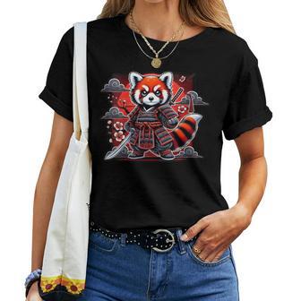 Panda Rouxamurai Kawaii Panda Rouge T-shirt femme - Cadeauxyz