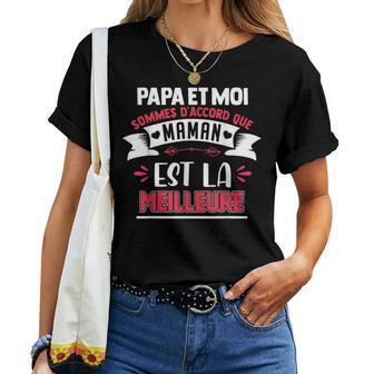 Papa Et Moiommes D'accord Maman Meilleure Fete Des Meres T-shirt femme - Cadeauxyz