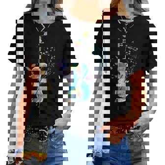 Papillon Instrument De Musique Cadeauioloncelliste Cello T-shirt femme - Cadeauxyz