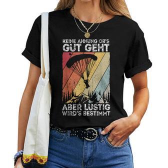 Paragliding Gleitschirmflieger Fallschirmspringer Fallschirm T-shirt Frauen - Seseable