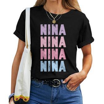 Pastellfarbenes Mädchen tylisches Motiv Nina T-shirt Frauen - Seseable