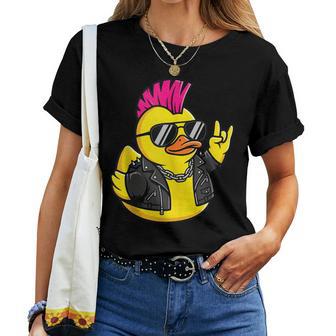 Pato De Goma Punk In Mangas Camiseta de mujer - Regaloses