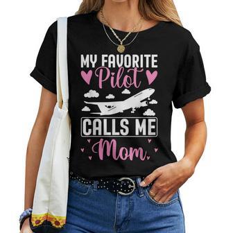 Pilota Mamma Madre Figlio Figlia Il Mio Pilota Preferito Mi Chiama Mamma Maglietta da donna - Novitaregali