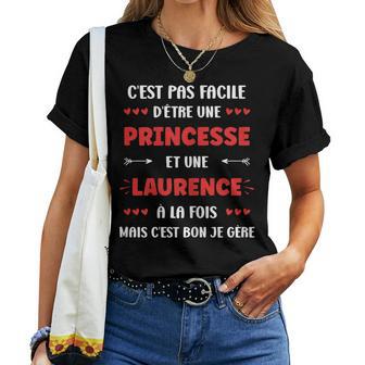 Princesseuper Laurence Fille Prénom Humour Laurence T-shirt femme - Cadeauxyz