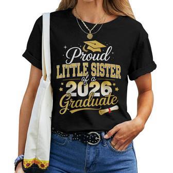 Proud Little Sister Class Of 2026 Graduate Senior Graduation Women T-shirt | Mazezy