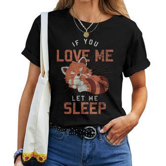 Pyjama Animal Mignon Endormiieste Panda Roux T-shirt femme - Cadeauxyz