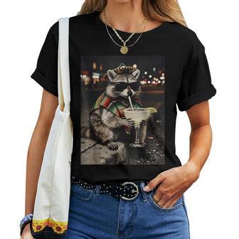 Raccoons Meme Drinking Tequila Cinco De Mayo Animal Women T-shirt | Mazezy