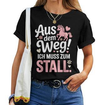 Reiten Aus Dem Weg Ich Muss Zumtall Pferdemädchen Pferde T-shirt Frauen - Seseable