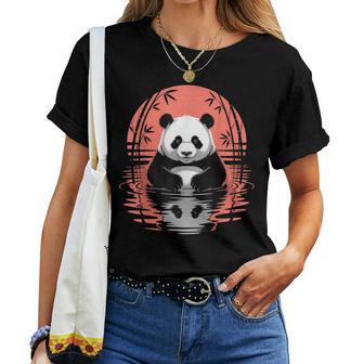 Retro Panda Bär Ästhetische Grafik Herren Damen Lustiger Panda T-shirt Frauen - Seseable