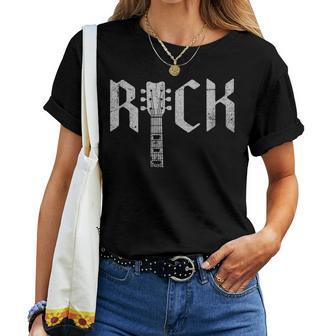 Rock On Guitar Rock And Roll Hombres Es Rock Band Punk Goth In Mangas Camiseta de mujer - Regaloses