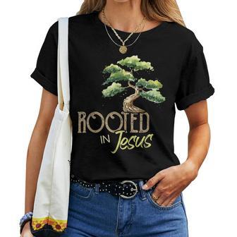 Rooted In Jesus Christian Jesus Christ Faith Religion Maglietta da donna - Novitaregali