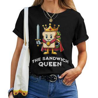 Sandwich Queen Divertenteandwich Amanti Dicendo Illustrazione Maglietta da donna - Novitaregali