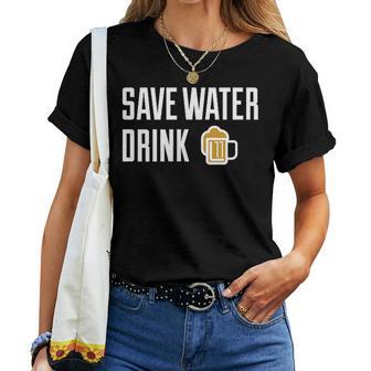 Save Water Drink Beer Camiseta de mujer - Regaloses