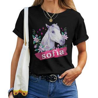 Sofia Bellissimo Nome Di Ragazza Con Un Bel Cavallo Maglietta da donna - Novitaregali