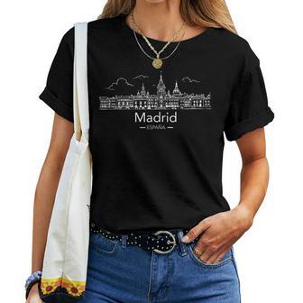 Souvenir De Madrid España Horizonte Hombres Es Españaacaciones Camiseta de mujer - Regaloses