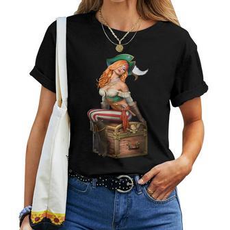 Tatouage De Pirateintage Pour Fille Pin Upailor T-shirt femme - Cadeauxyz