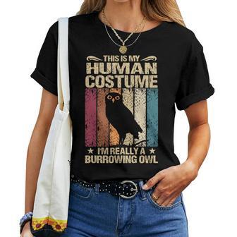 This Is My Human コスチューム I'm Really A Burrowing Owl 長袖tシャツ レディースTシャツ - Kawaiitshirt