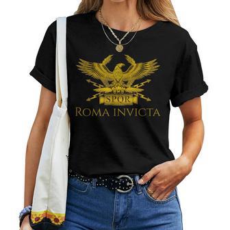 Historia De La Antigua Romapqr Águila Romana Roma Invicta Camiseta de mujer - Regaloses