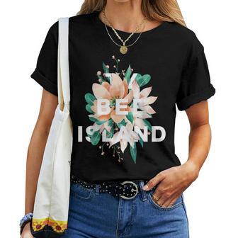 Tybee Island Motif Floral Fleur De Géorgie T-shirt femme - Cadeauxyz