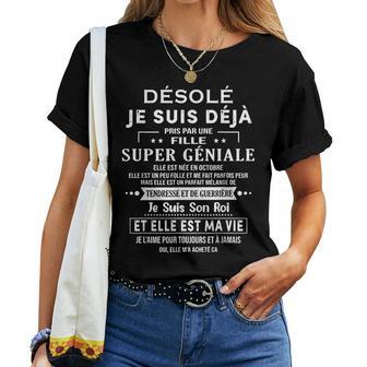 Une Filleuper Géniale Elle Est Née En Octobre T-shirt femme - Cadeauxyz