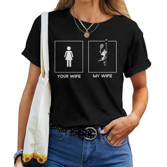Your Wife My Wife Gioco Da Tennista Motivo Maglietta da donna - Novitaregali