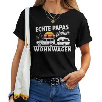 Wohnwagen Zubehör & Camping Geschenke Für Camper Echte Papas Ziehen Wohnwagen Camping Chwarz Klein Kurzarmommer T-shirt Frauen - Seseable