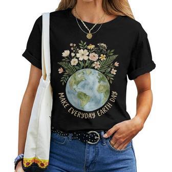 Women's Make Every Day Earth Day For Girls Earthday Women T-shirt | Seseable UK