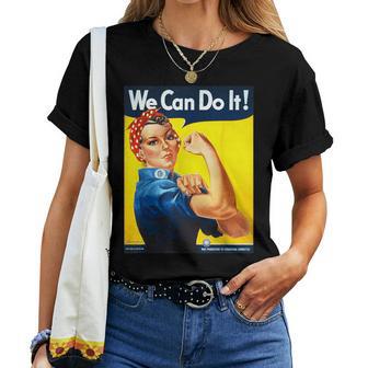 「We Can Do It」ポスター ロージー The Riveter Girl Power」 レディースTシャツ - Kawaiitshirt