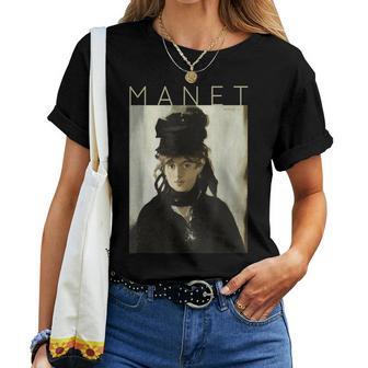 エドゥアール・マネ スミレの花束とベルテ・モリゾ レディースTシャツ - Kawaiitshirt