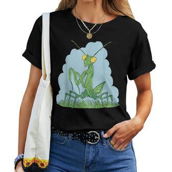 カマキリ 子供 男の子 幼児 男性 女性 虫 昆虫 レディースTシャツ - Kawaiitshirt