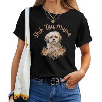 シーズーママ、シーズーママ、犬のお母さん、母の日、シーズー。 レディースTシャツ - Kawaiitshirt
