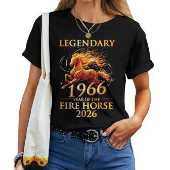 伝説の1966年 火の馬の年 60歳の誕生日 男性 女性 レディースTシャツ - Kawaiitshirt