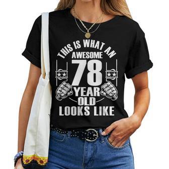 男性、女性、78歳の誕生日への78歳の誕生日プレゼント レディースTシャツ - Kawaiitshirt