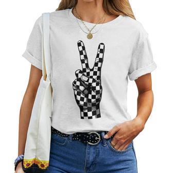 Art À Carreaux Pour Hommes S Motif Damier T-shirt femme - Cadeauxyz