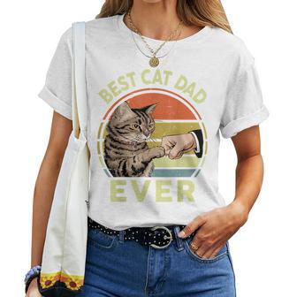 Best Cat Dad Ever Tabby Cat Daddy Father Day From Wife Women T-shirt | Seseable UK