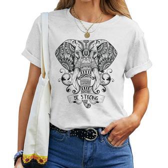 Betrong Cita De Mandala Diseño De Elefante In Mangas Camiseta de mujer - Regaloses