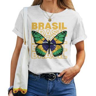 Brasil Mariposa Brasileña Niña Brasileña Camiseta de mujer - Regaloses