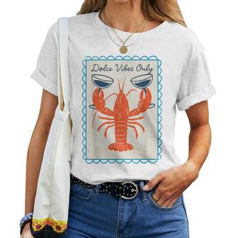 Dolceibes Onlyin De Homard Nautique Rétro Drôle D'été T-shirt femme - Cadeauxyz