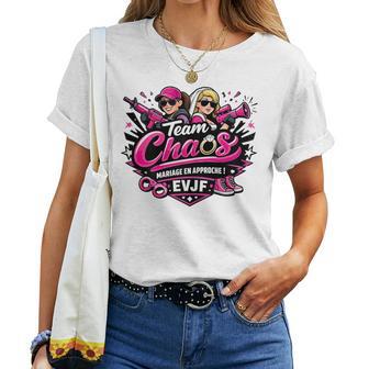 Evjf Future Mariée Original Humour Team Chaos Mariage T-shirt femme - Cadeauxyz