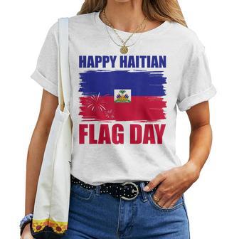 Fireworks Happy Haitian Flag Day Haiti Pride Kids Women T-shirt | Mazezy